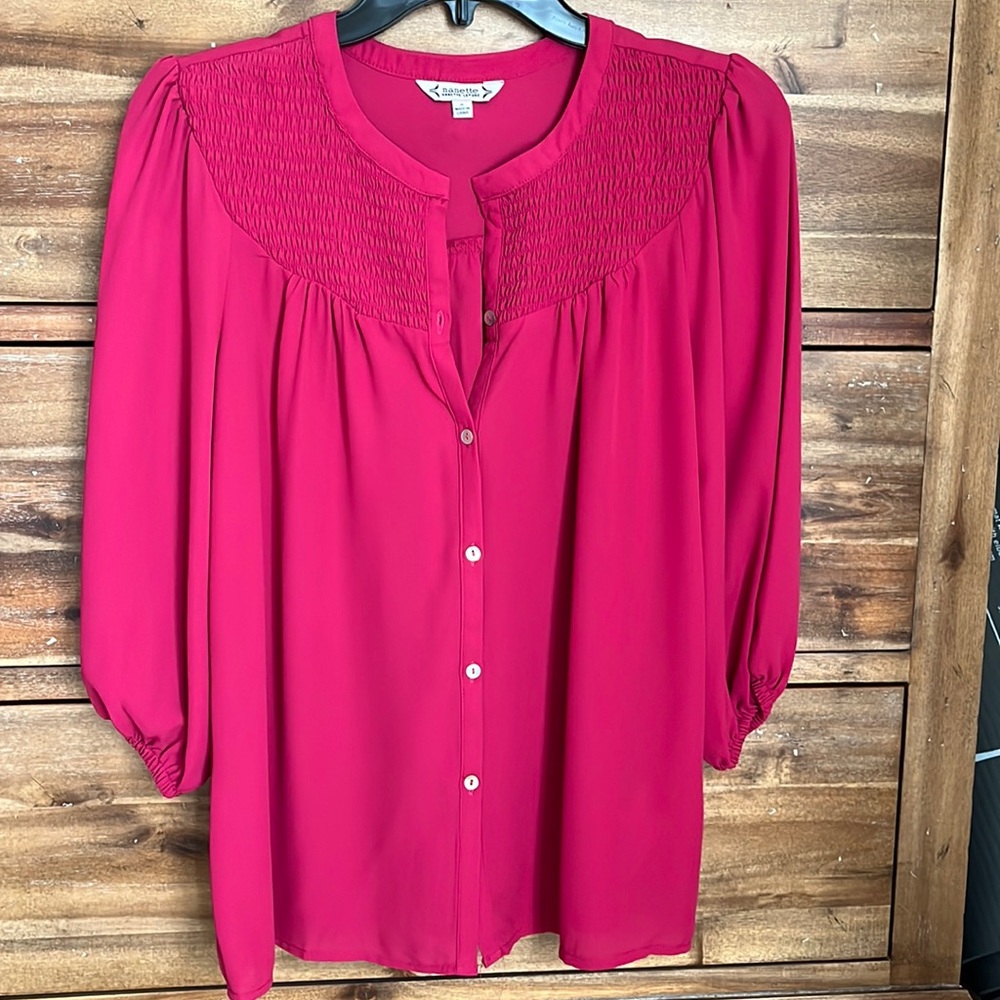 Fuscia top by Nanette Lepore